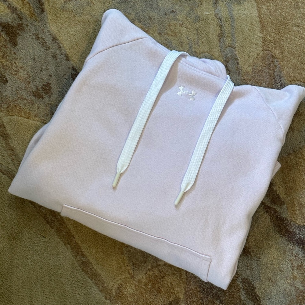 😍🌈😍 UNDER  ARMOUR Womens MEDIUM Light Pink Hoodie 😍